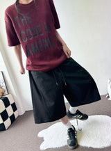 Bide Cotton Stitch Balloon Bermuda Shorts 2color