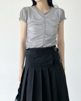 layered shirring t-shirts