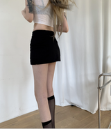 Tainer Mini Low Waist Skirt (black)