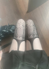 ユユニレースガーターストッキング (black)