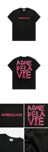 24FW TAPE TYPOGRAPHIC SHORT SLEEVE T-SHIRT BLACK