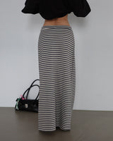 Duty Stripe Maxi Long Skirt