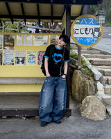 Blue Heart Ringer T-Shirt