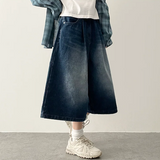 Meli Pintuck Denim Bermuda Shorts [Short & Long Selection*]