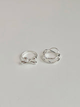 [2 set] Ribbon Twisted Bold Layered Ring Set 