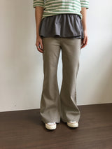 [SET]Arden bootcut pants + belt (3color)