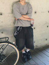  Avin Crop Waffle Short Sleeve T-Shirt 4C