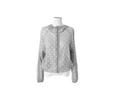 Rhoden Dot String Hood Zip-Up Windbreaker
