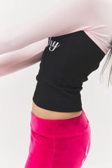 Love & Healthy ロゴノースリーブトップ Black