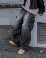 Flip Wide Denim Cargo Pants