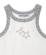 TWIN STAR SLEEVELESS TOP WHITE(CV2GMFT582A)