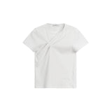 スラッシュピンタックTシャツ (WHITE)