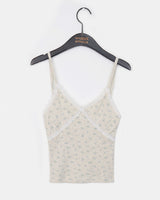 Lilfue Flower lace cropped sleeveless