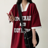 Take color matching line short sleeve