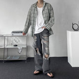 ENOC Oversize Fit Knock Check Shirt (2 colors)