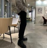クロウロベリーバックバンディングスリムウールスラックス
