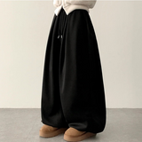 Wenli front, side pin tuck training string wide pants