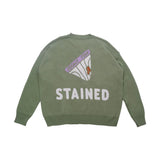 PEANUT STAIN - Stained Green Oversized Knit Sweater