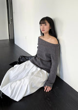 コーエン オーバーサイズ オフショルダー ニット [3co]