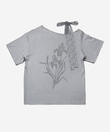 Iris Lace Ribbon Tee #Gray(灰)