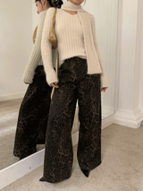 Wide Leopard Casual Pants