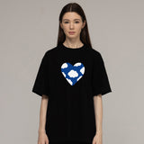[UNISEX] ビッグブルーハートクラウドスマイルTシャツ