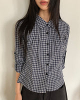 Bush Check Collar Slim-Fit Long-Sleeve Shirt