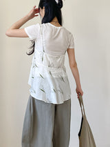 Tencel Round Short Sleeve T-shirt