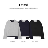 [Unisex] Crop layered round knit(3color)