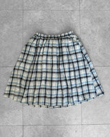 WOOD CHECK FLARE SKIRT