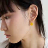 [silver925] アンバーボールホックピアス
