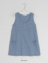 Fineb Button Pocket Layered Sleeveless One Piece