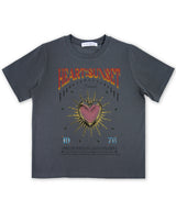 ハートサンセットグラフィックTシャツ_チャコール