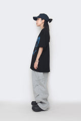 diagonal cargo sweatpants
