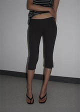 LACE SLIT BIKER LEGGINGS