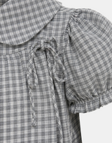 Nela Check Puff Blouse