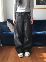 Rib Non-Fade Straight Pants (2c)