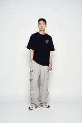 25SS OUTLINE SCRIPT LOGO SHORT SLEEVE T-SHIRT BLACK