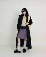 Stutch Solid Wool Long Coat (Lining Fleece-lined)