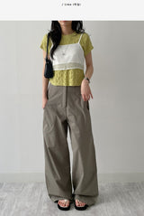 Embossed Wrinkle Short Sleeve T-shirt