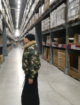 No.1507 camo&fur reversible bomber JK