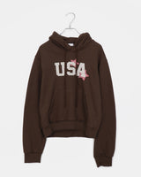Sufi USA Star Patch Long Sleeve Hooded T-shir