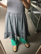 バックレスプレイドワンピース (2color)