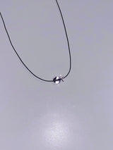 stainless steel Simple gemstone white crystal string necklace
