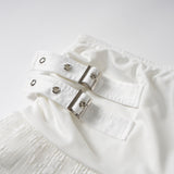 Double Belted Ribbon Frill Skirt
