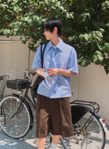 26SS★ [PLAN MADE/MADE] Infold ST Tie Short Sleeve Shirt