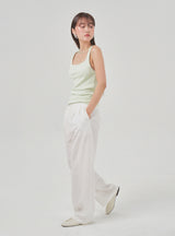 Gleam wide pants (white)