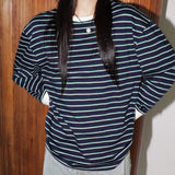 Ratto Stripe Color Long Sleeve Sweatshirt
