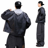 Vintage Old-School Leather Jumper