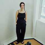 Linen Wide Pants (BLACK)